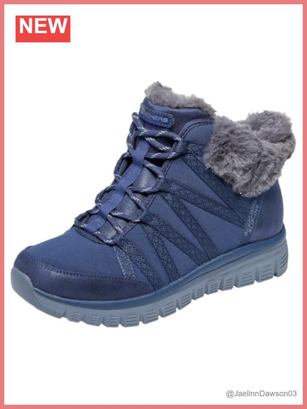 Women's Handsfree Slip-On Ankle Boots Faux Fur Memory Foam